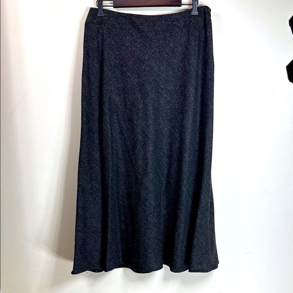 (R9)Lauren Ralph Lauren  SkirtPlus Sz 14 Line Midi 100% Wool Modest Career Grey